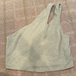 Tan one shoulder sweater like tank top